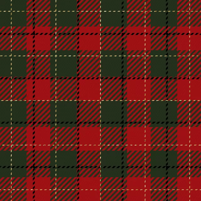 Tischdecke Winter Plaid Rot Grün