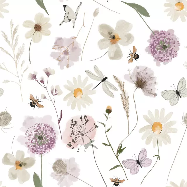 Wasserfarben Wildblumen Wiese