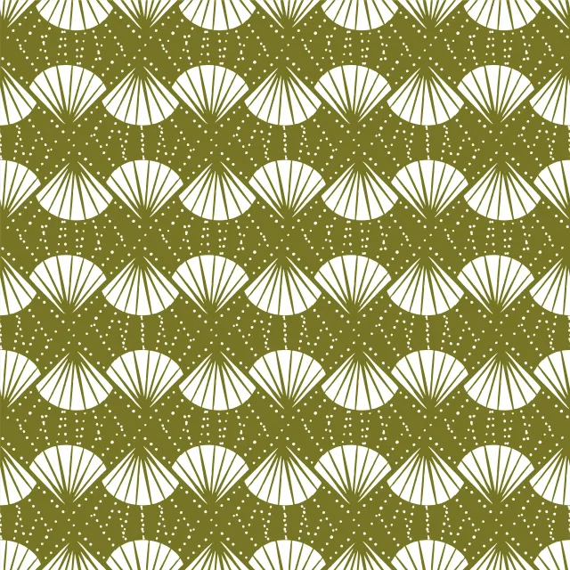 Kissen Abstract Shell allover grün