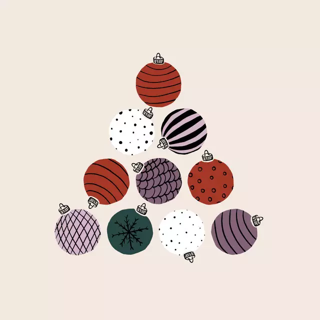Tischset XMAS | Kugelbaum