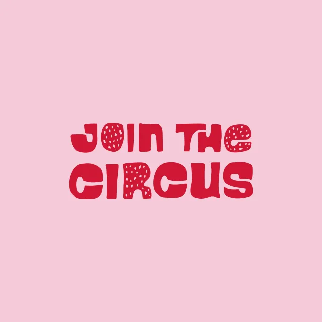 Kissen Join the circus rosa-rot
