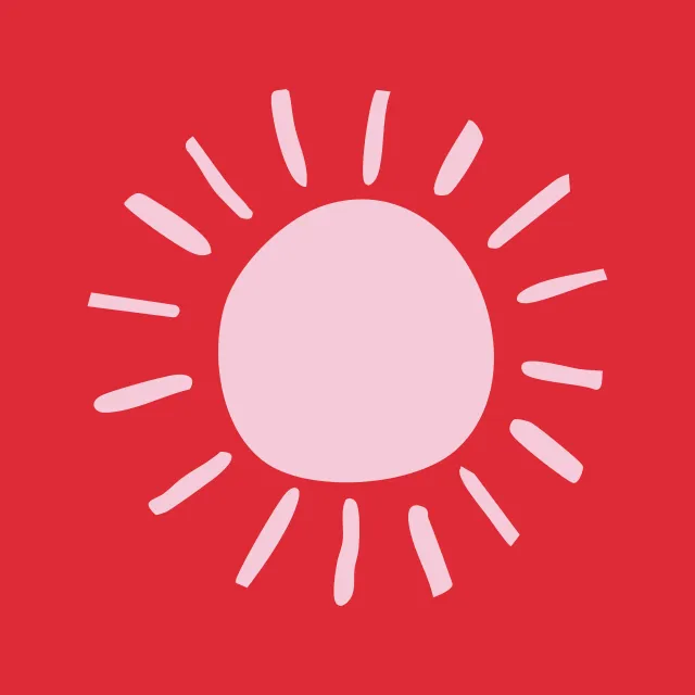 Kissen Sonne rot