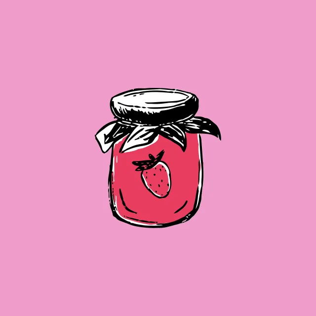 Kissen Erdbeer Marmelade