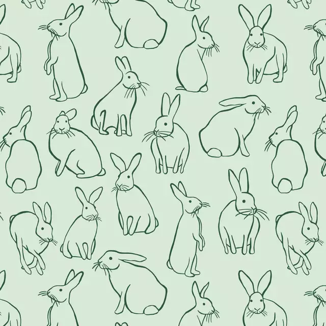 Bettwäsche Bunnies Green