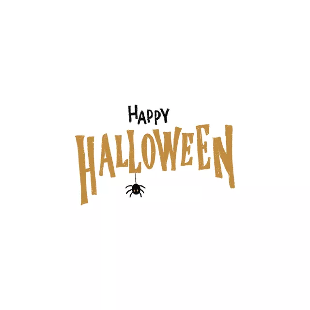 Tischdecke Happy Halloween Typo