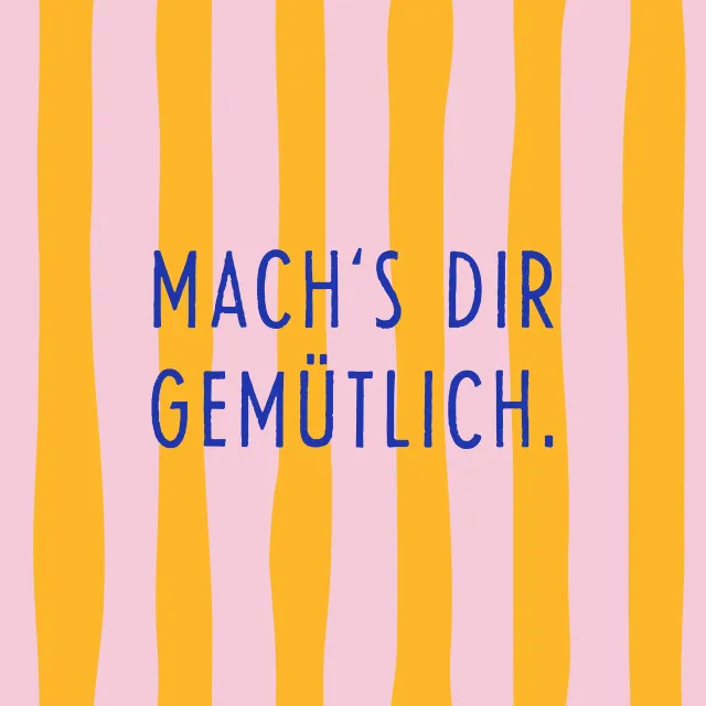 Kissen Mach´s dir gemütlich Streifen