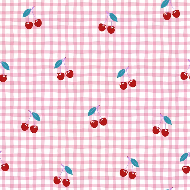 Bettwäsche Cherries & Gingham Allover