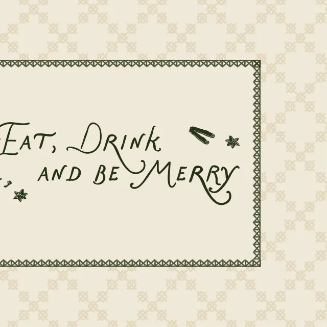 Tischset eat, drink and be merry