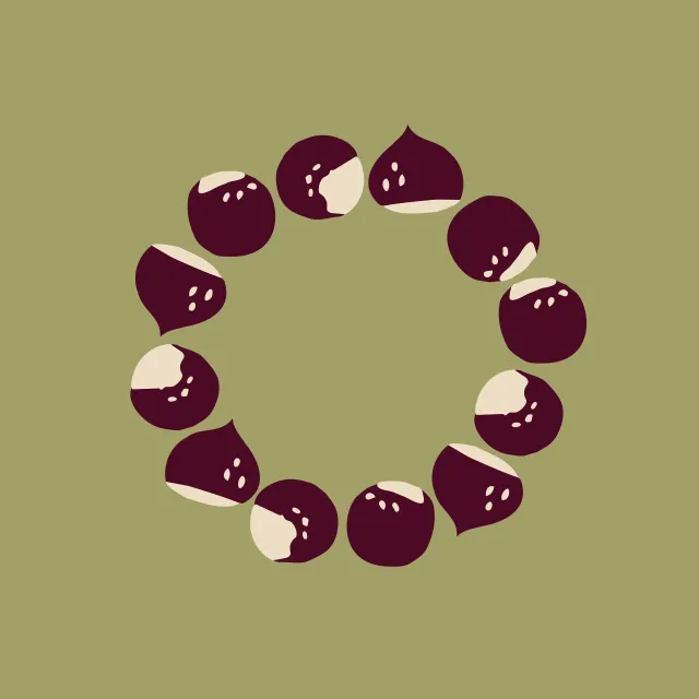 Kissen Kastanien Ring