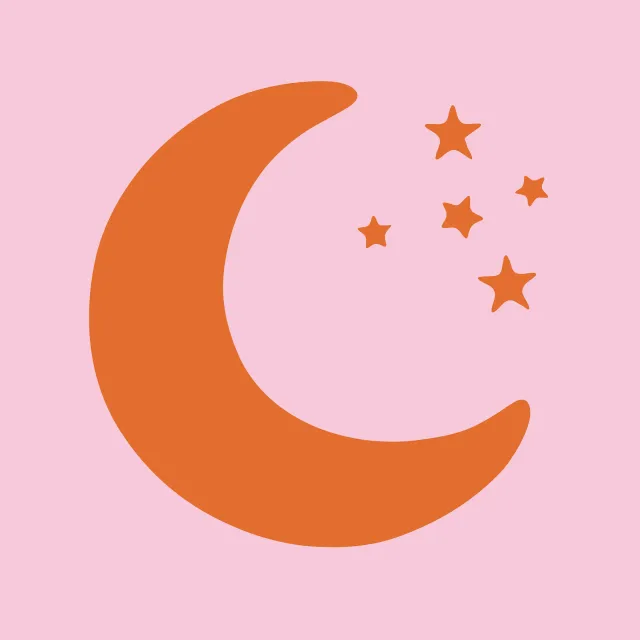 Tischset Mond & Sterne orange