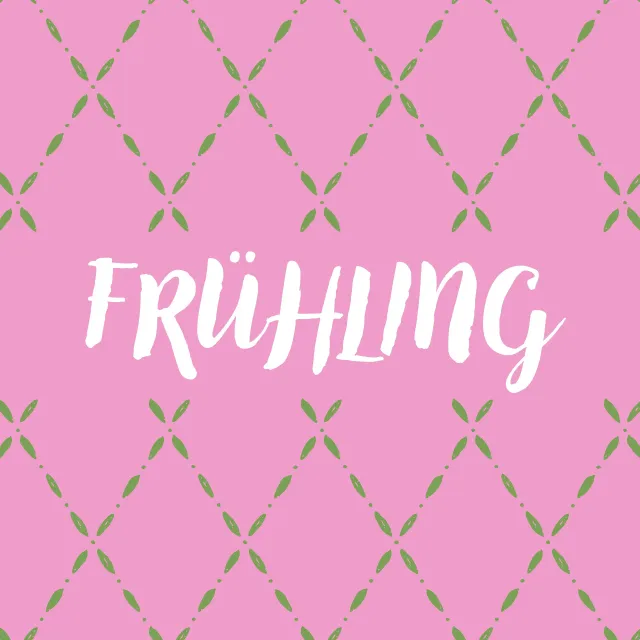 Kissen Frühling Schriftzug