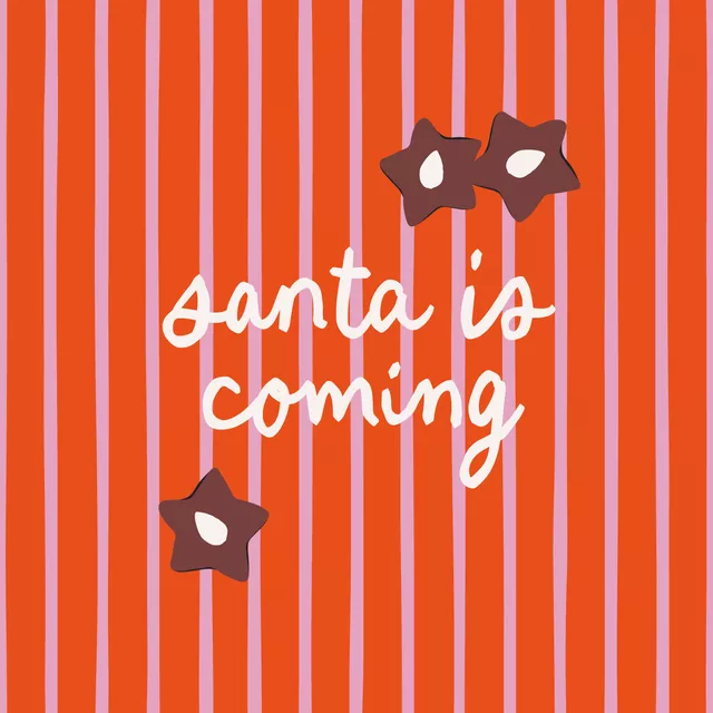 Kissen santa is coming