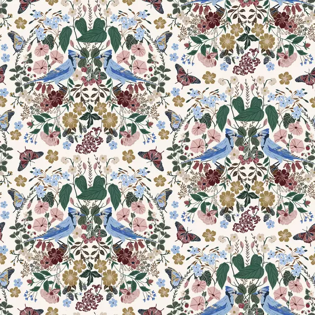 Sitzkissen Victorian Garden Birds | light