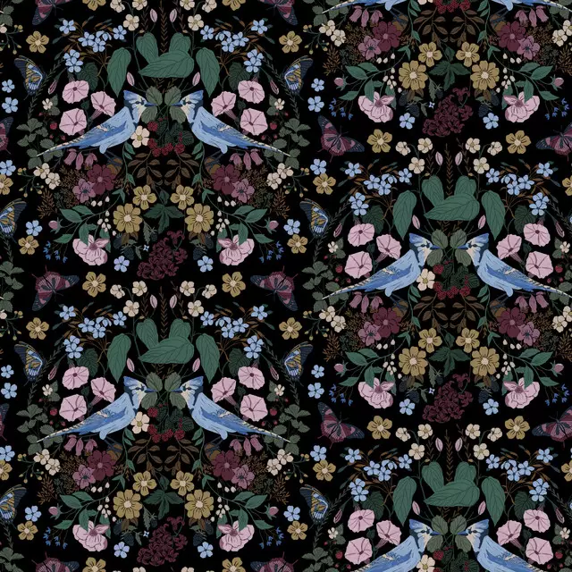 Kissen Victorian Garden Birds | dark