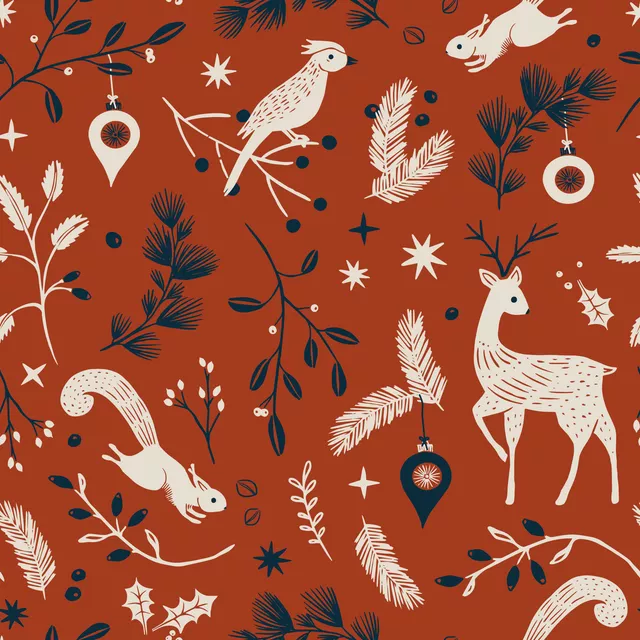 Kissen Winter Woodland | rot