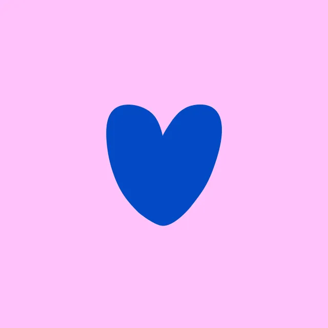 Kissen Birthday Blue Heart