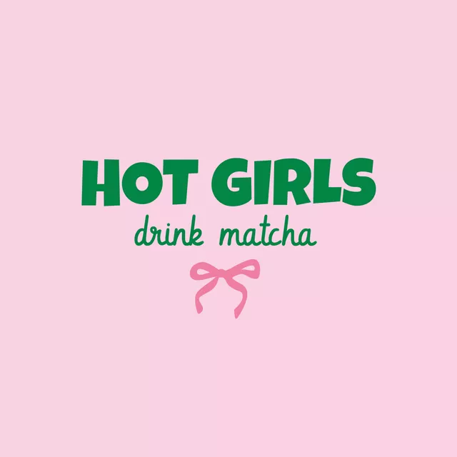 Kissen Hot Girls Drink Matcha