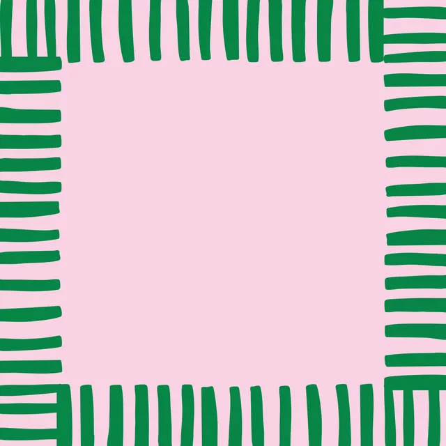 Kissen Stripes Grün Rahmen