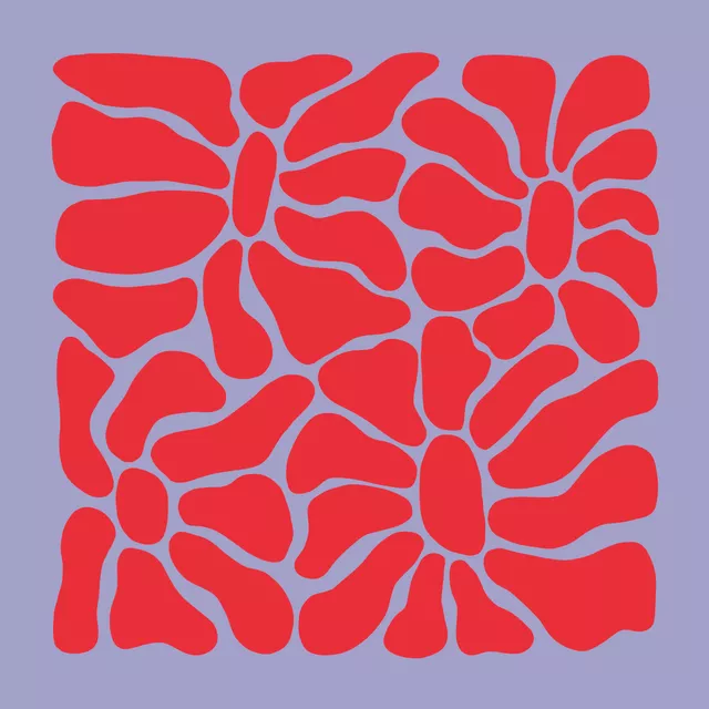 Kissen Bloom 2 Rot Lila
