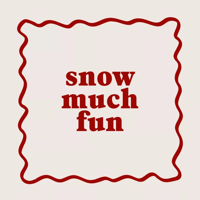 Kissen Snow Much Fun beige