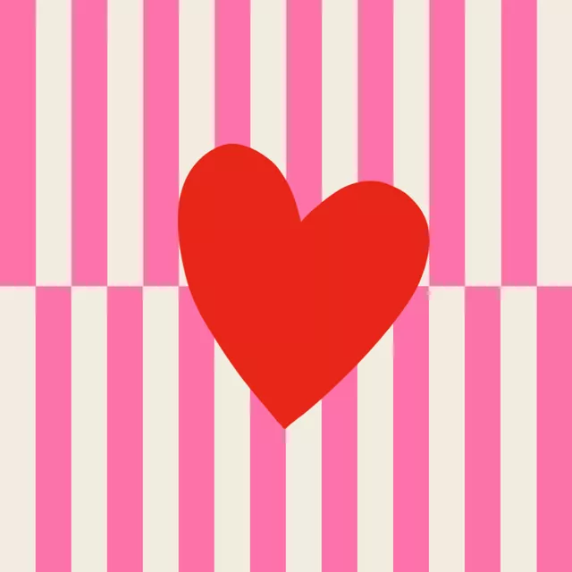 Kissen Stripes Checks Heart