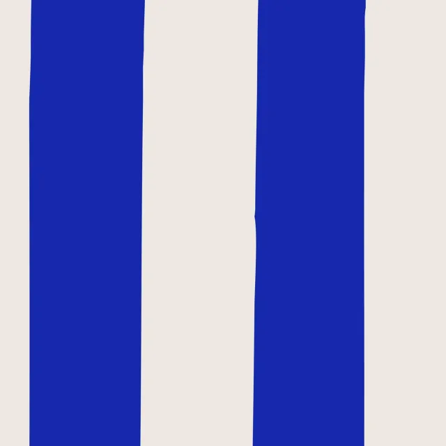 Kissen Streifen Blau Beige