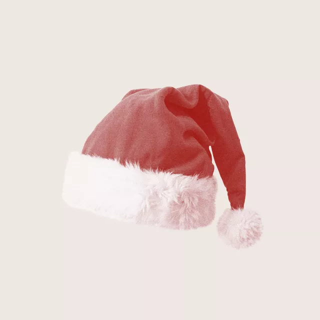 Kissen Weihnachtsmütze Beige