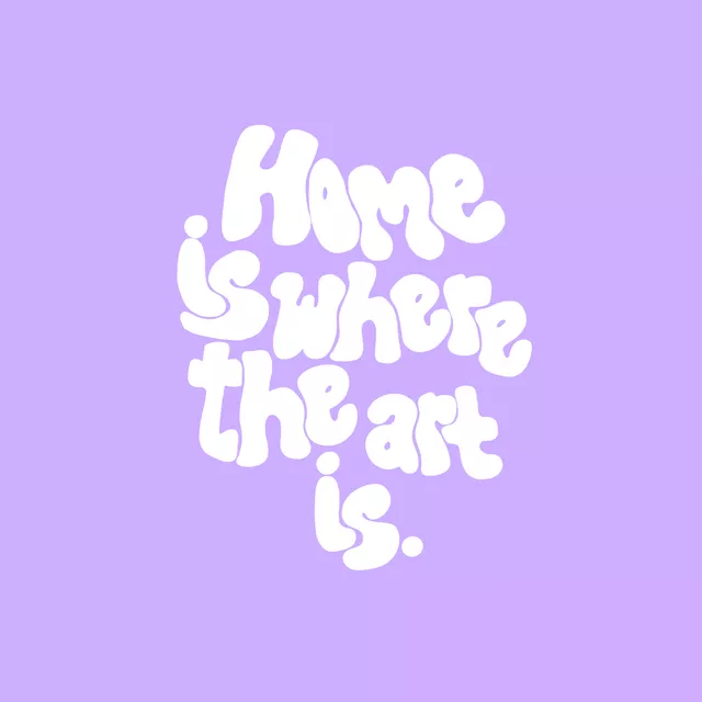 Kissen Home Is Lavendel