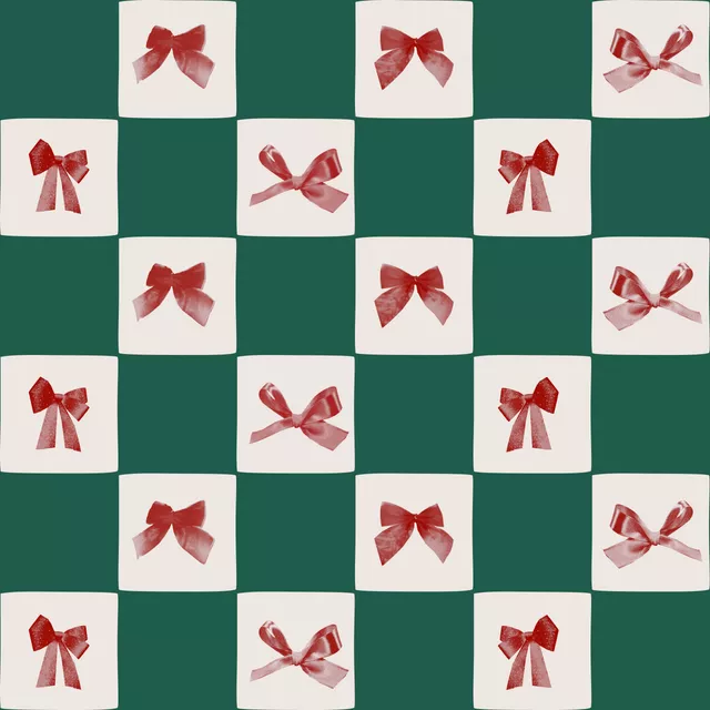 Sitzkissen Checks Schleifen Grün