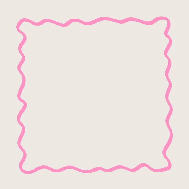 Kissen Wellenrand Beige Pink