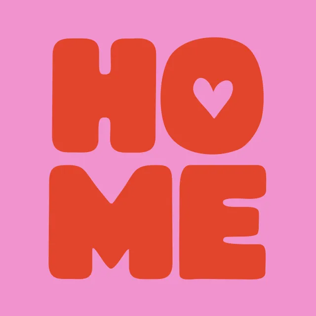 Sitzkissen Home mit Herz