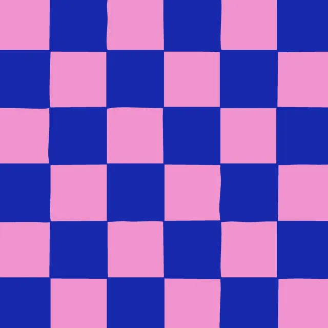 Sitzkissen Checks Blau Pink