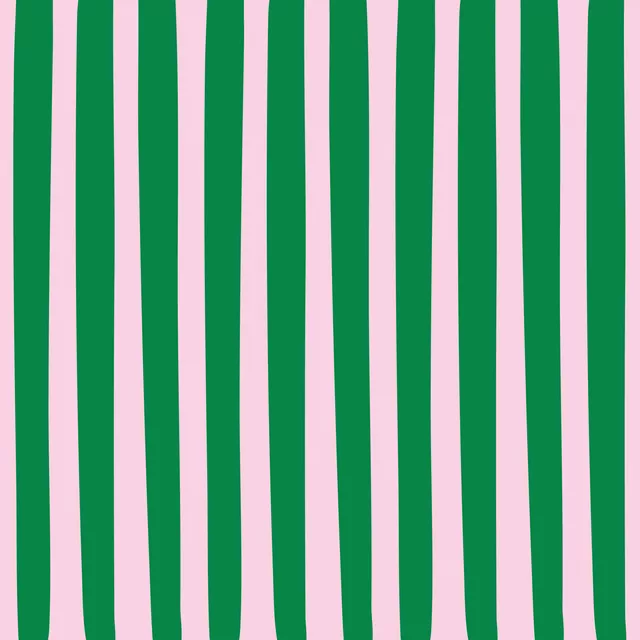 Kissen Stripes Grün Rosa