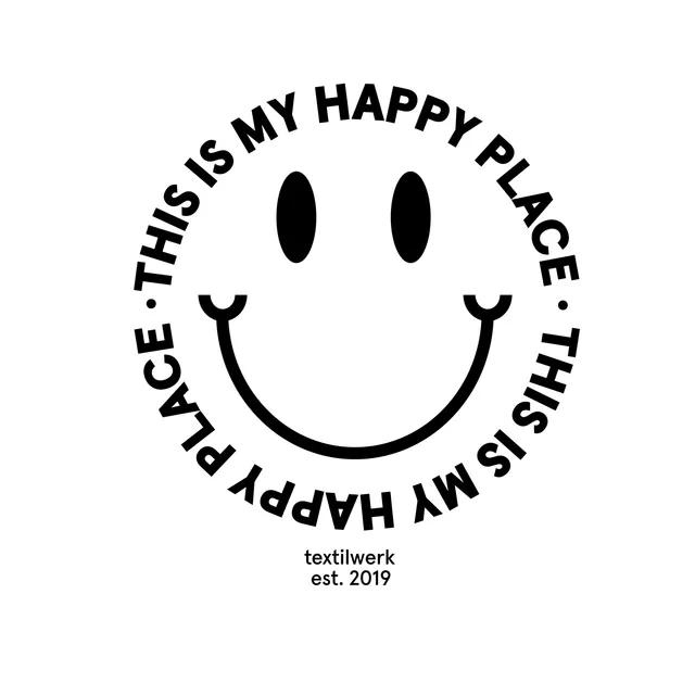 Geschirrtücher Happy Place Schwarz