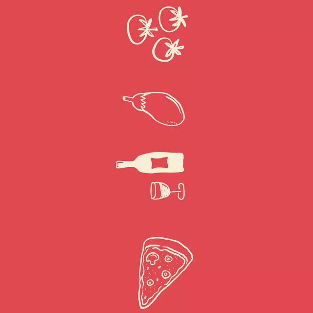 Tischläufer Pizza Pasta Pattern