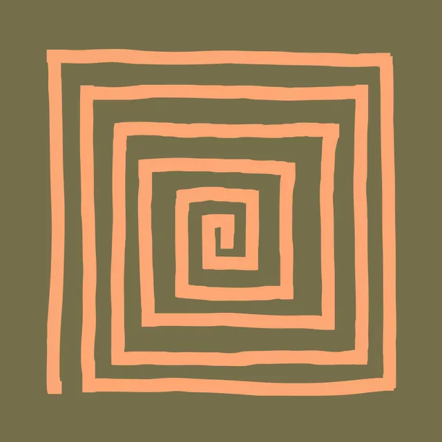 Kissen Labyrinth Grün