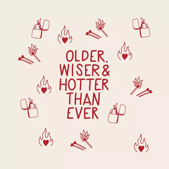 Kissen Older Wiser & Hotter Muster