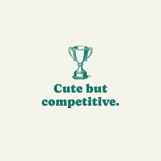 Kissen Cute But Competitive