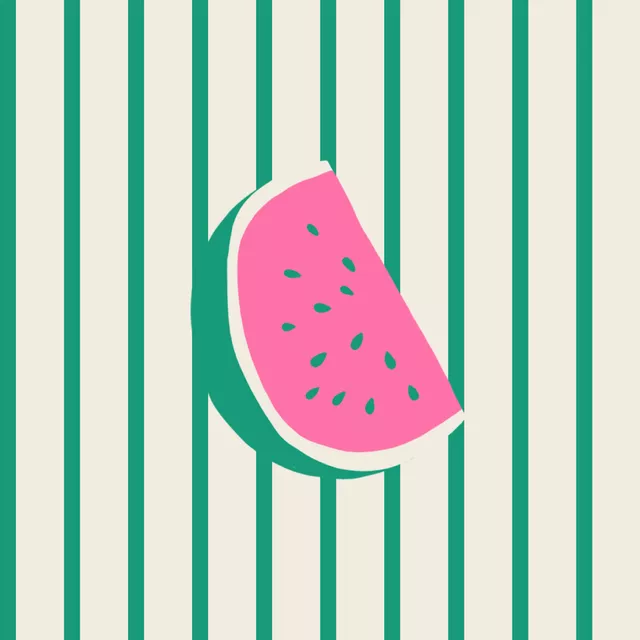 Kissen Watermelon Stripes Green