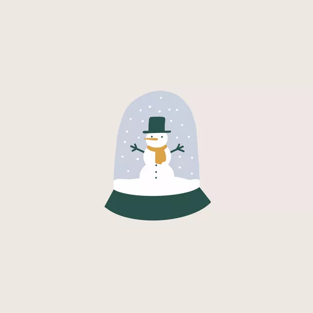 Schneekugel Schneemann