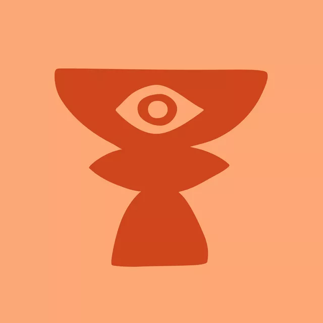 Kissen Kelch Orange Wendemotiv