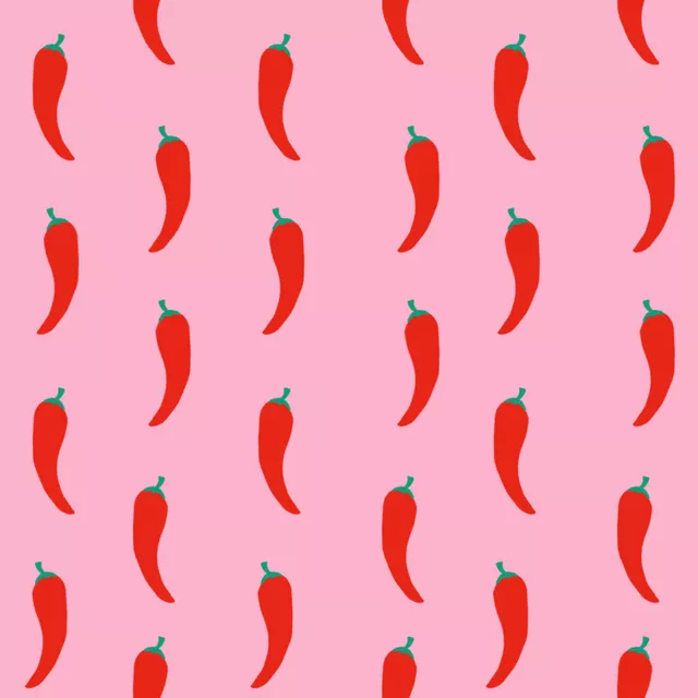 Kissen Chilli Pattern Pink
