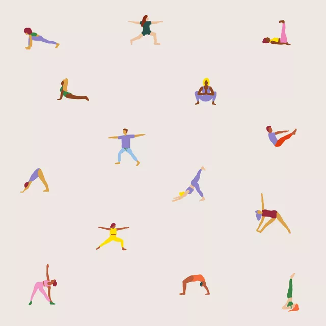 Servietten Yoga Muster 1