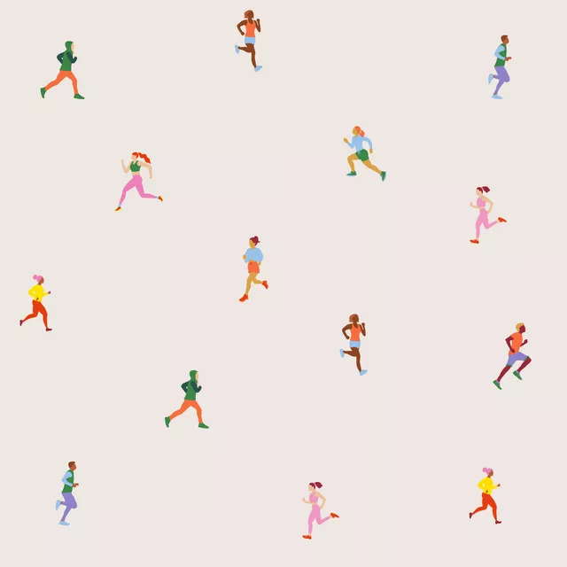 Servietten Joggen Laufen Muster