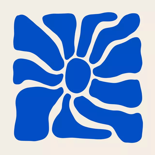Bloom 1 Blau Beige
