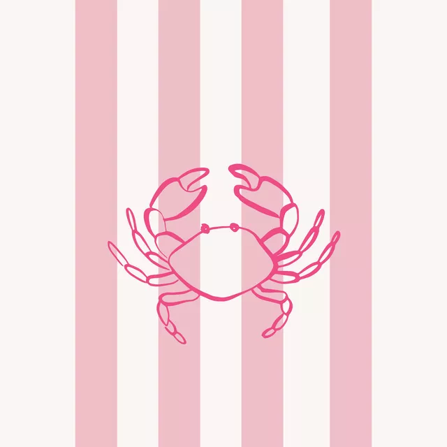 Kissen Krabbe Streifen rosa