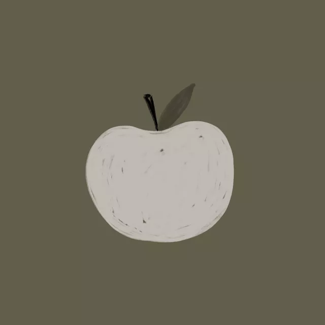 Tischdecke Apfel grau