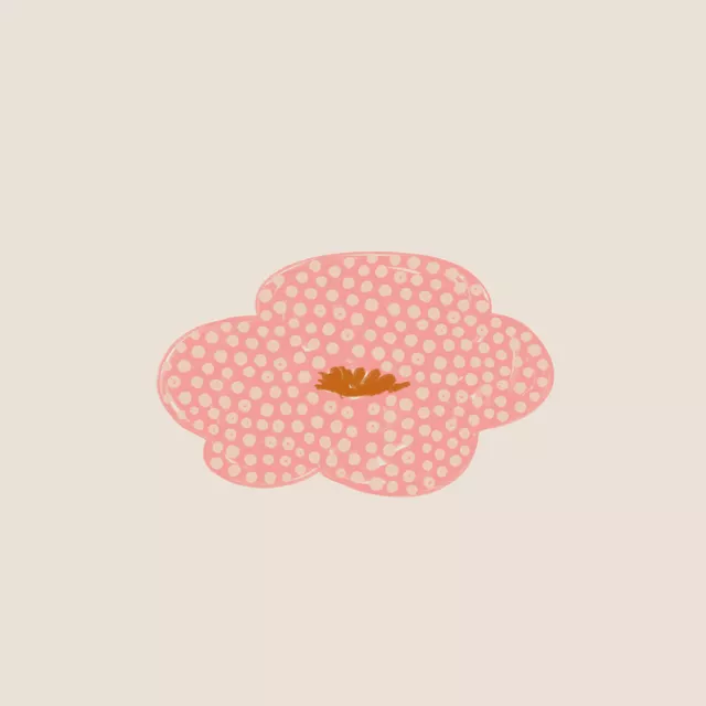 Kissen Punkte Blume rosa