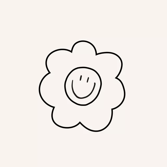 Kissen Flower Smile Beige