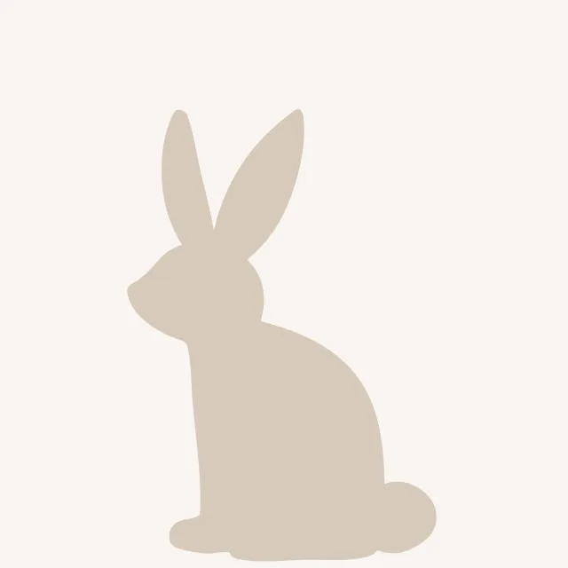 Kissen Hase beige